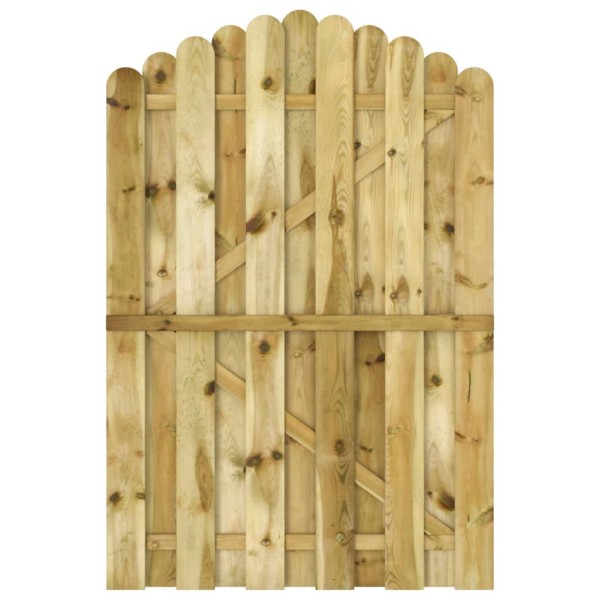 Puerta de valla de madera de pino impregnada 100x150 cm