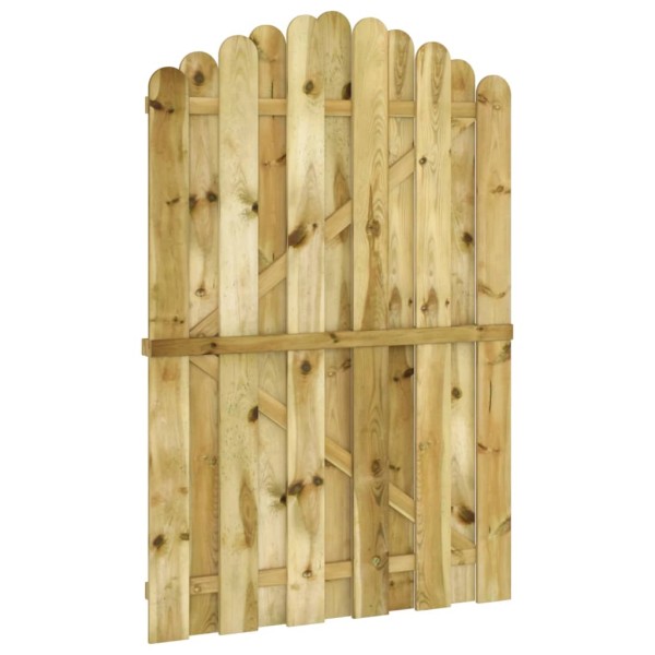 Puerta de valla de madera de pino impregnada 100x150 cm