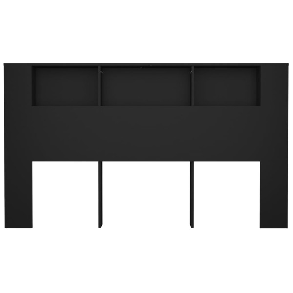 Mueble cabecero negro 180x18,5x104,5 cm