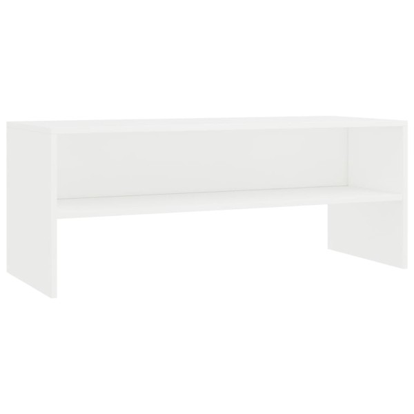 Mueble para TV madera contrachapada blanco 100x40x40 cm