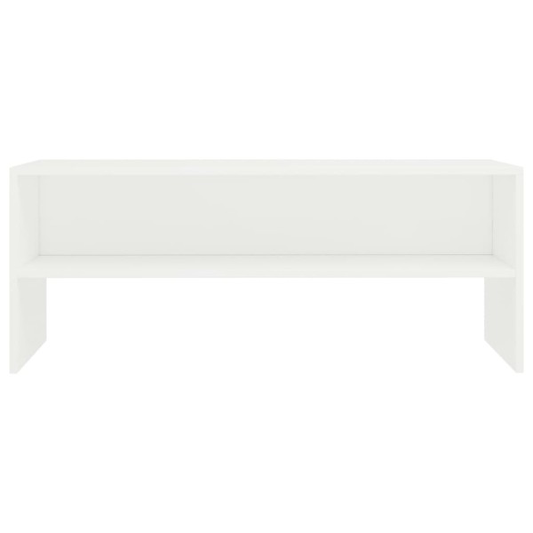 Mueble para TV madera contrachapada blanco 100x40x40 cm