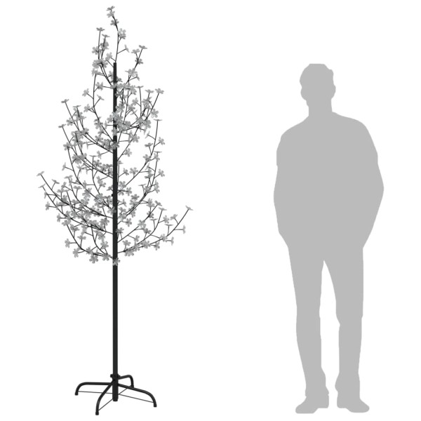 Árbol LED con flor de cerezo 220 LED blanco cálido 220 cm