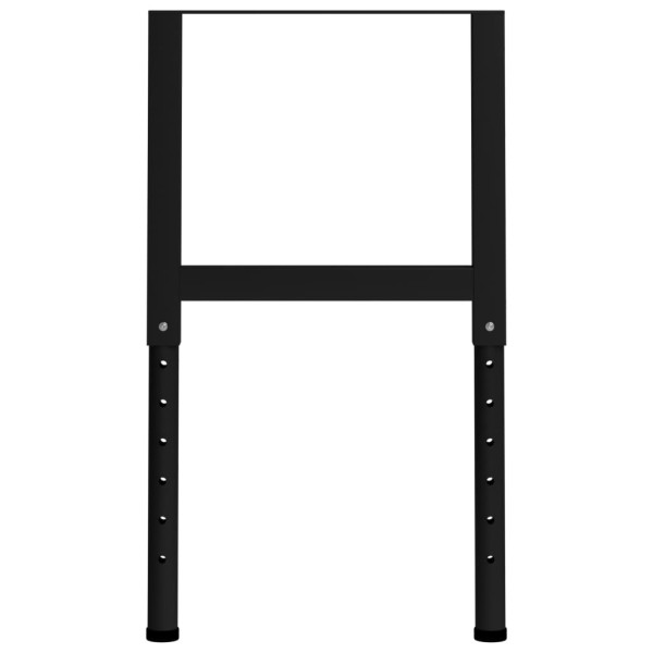 Estructura de banco de trabajo 2 uds metal 55x(69-95,5)cm negro