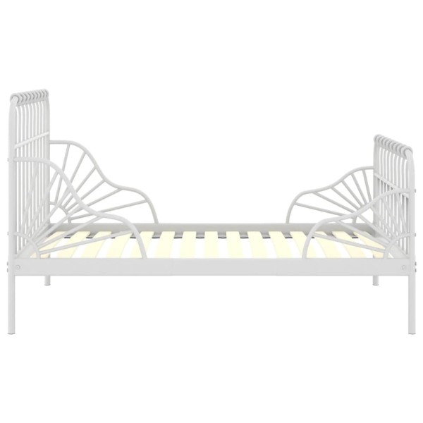 Estructura de cama extensible metal blanca 80x130/200 cm