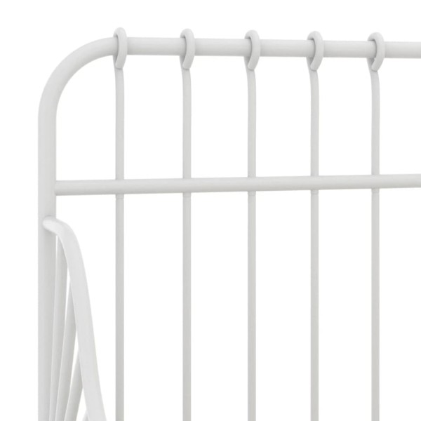 Estructura de cama extensible metal blanca 80x130/200 cm