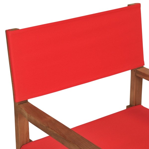 Silla de director madera maciza de teca rojo