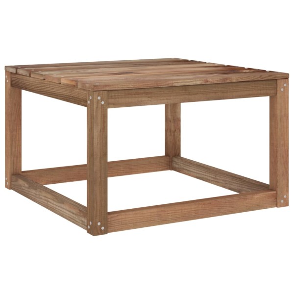 Mesa de palés de jardín madera impregnada marrón 60x60x36,5 cm