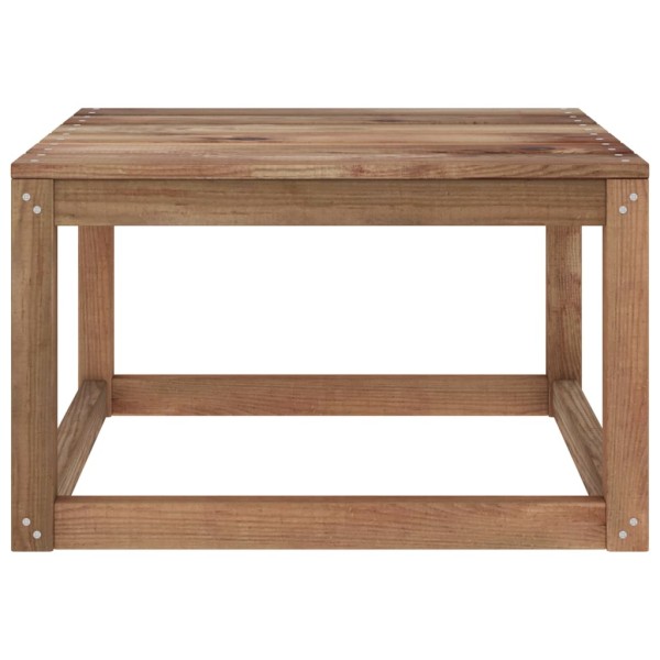 Mesa de palés de jardín madera impregnada marrón 60x60x36,5 cm