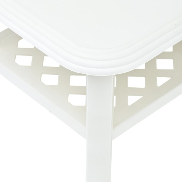 Mesa de centro de plástico blanco 90x60x46 cm