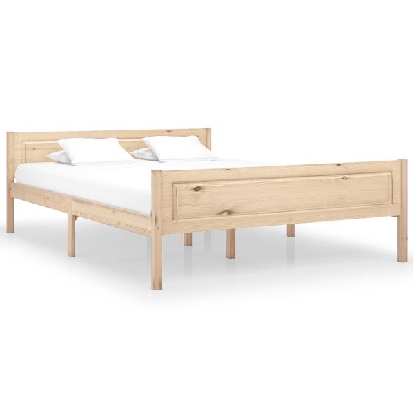 Estructura de cama de madera maciza de pino 120x200 cm