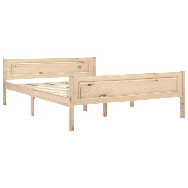 Estructura de cama de madera maciza de pino 120x200 cm