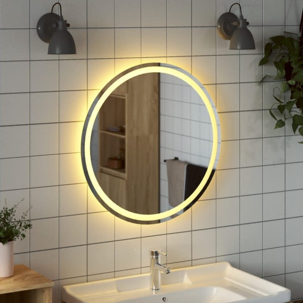 Espejo de baño LED redondo 70 cm