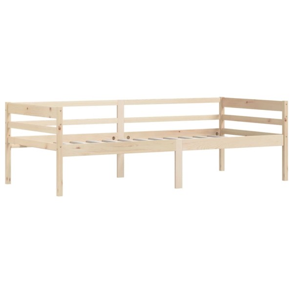 Estructura de cama de madera maciza de pino 90x200 cm