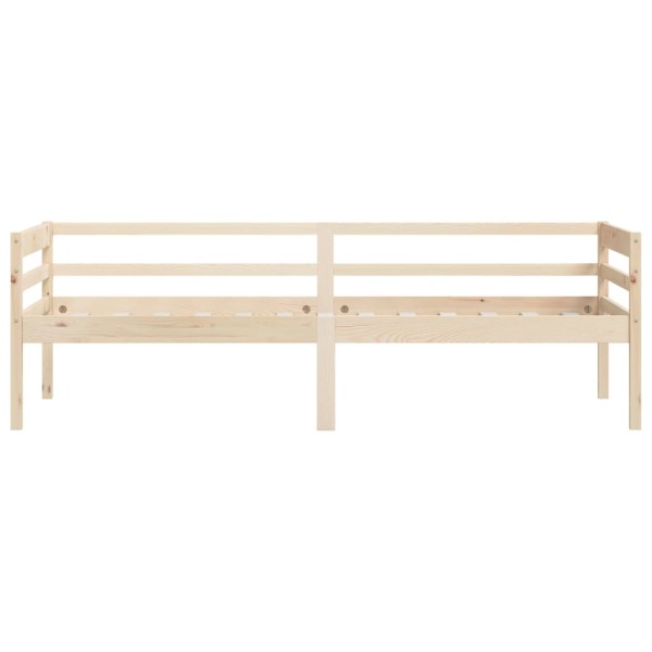 Estructura de cama de madera maciza de pino 90x200 cm