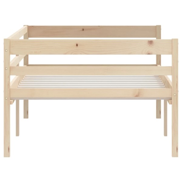 Estructura de cama de madera maciza de pino 90x200 cm