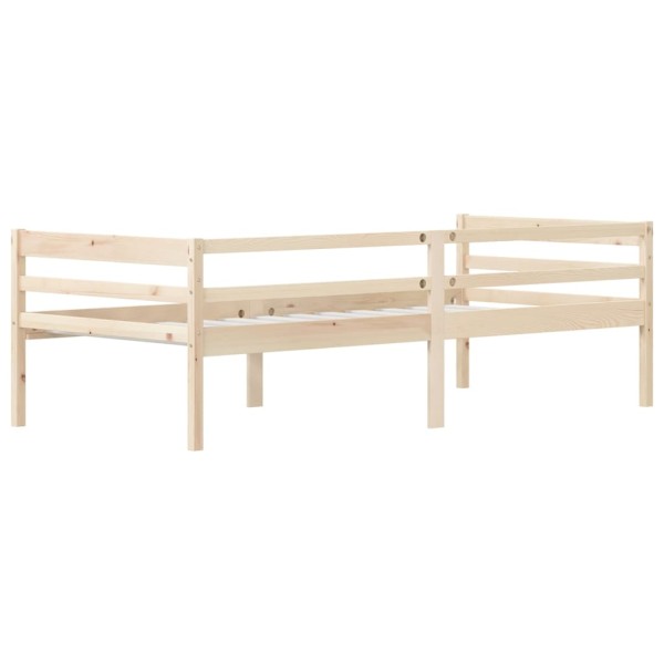 Estructura de cama de madera maciza de pino 90x200 cm