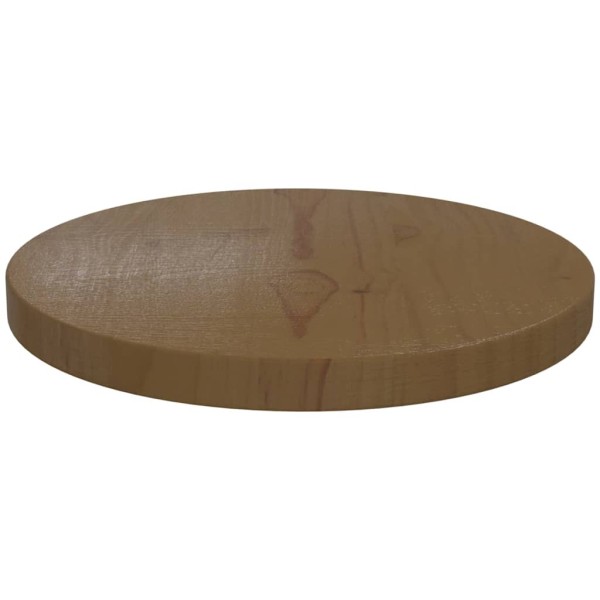 Superficie de mesa madera maciza de pino marrón Ø30x2,5 cm