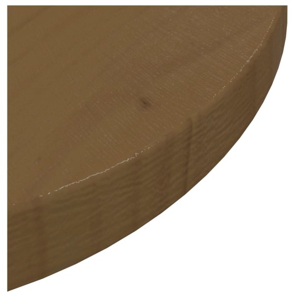 Superficie de mesa madera maciza de pino marrón Ø30x2,5 cm