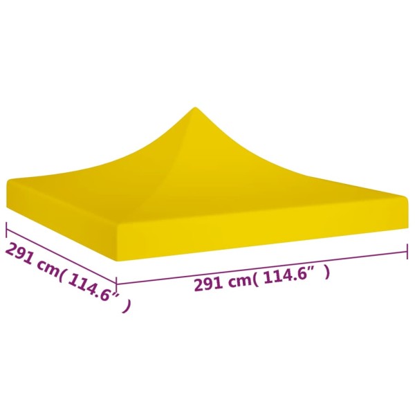 Techo de carpa para celebraciones amarillo 3x3 m 270 g/m²