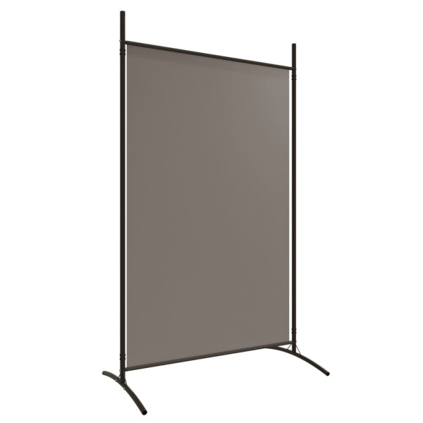 Biombo divisor de 2 paneles de tela gris antracita 348x180 cm