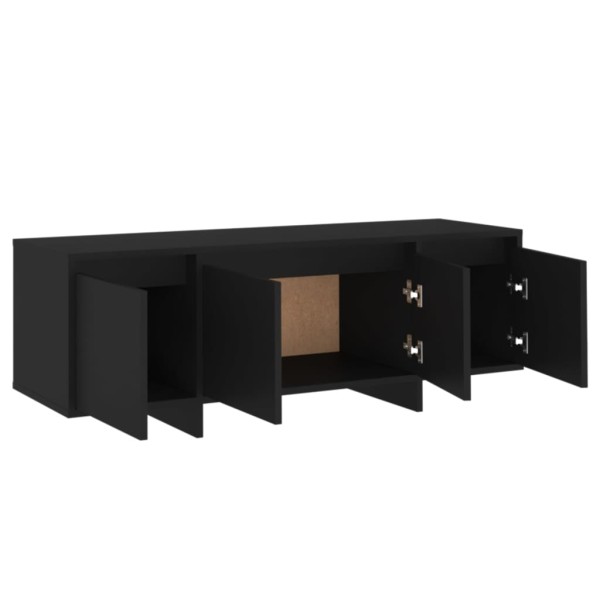 Mueble para TV madera contrachapada negro 120x30x40,5 cm