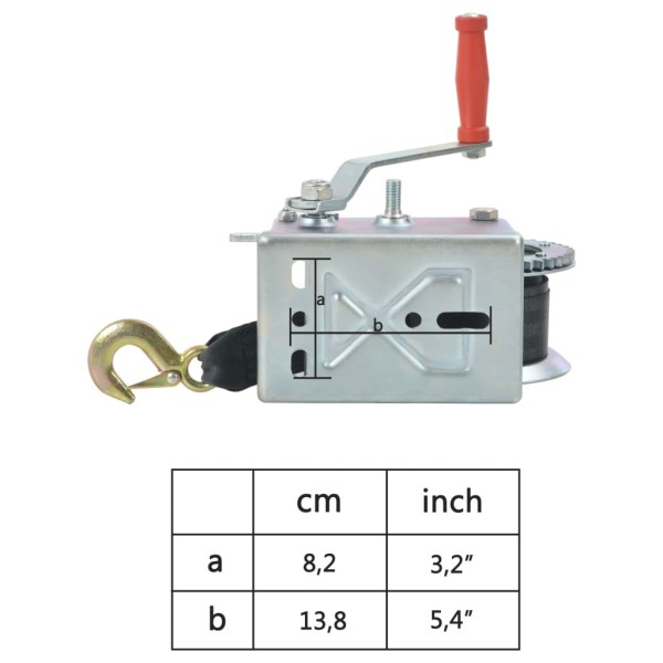 Cabestrante manual con correa 1130 kg