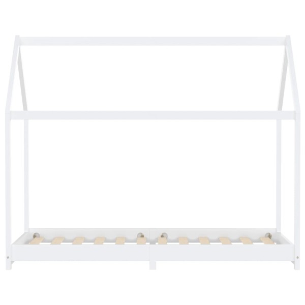 Estructura de cama infantil madera maciza pino blanco 90x200 cm