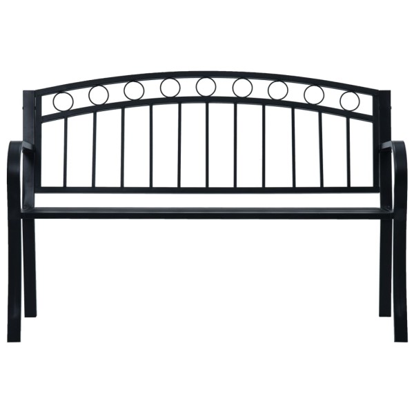 Banco de jardín acero negro 125 cm