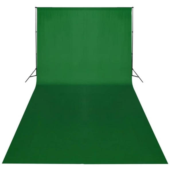 Telón de fondo estudio fotografía algodón verde 600x300cm croma