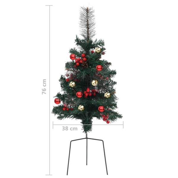 Árboles de Navidad artificiales de camino 2 uds PVC 76 cm